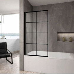 Czarny Parawan Nawanowy Lagos-1 80: Elegancja i Funkcjonalność w Twojej Łazience
