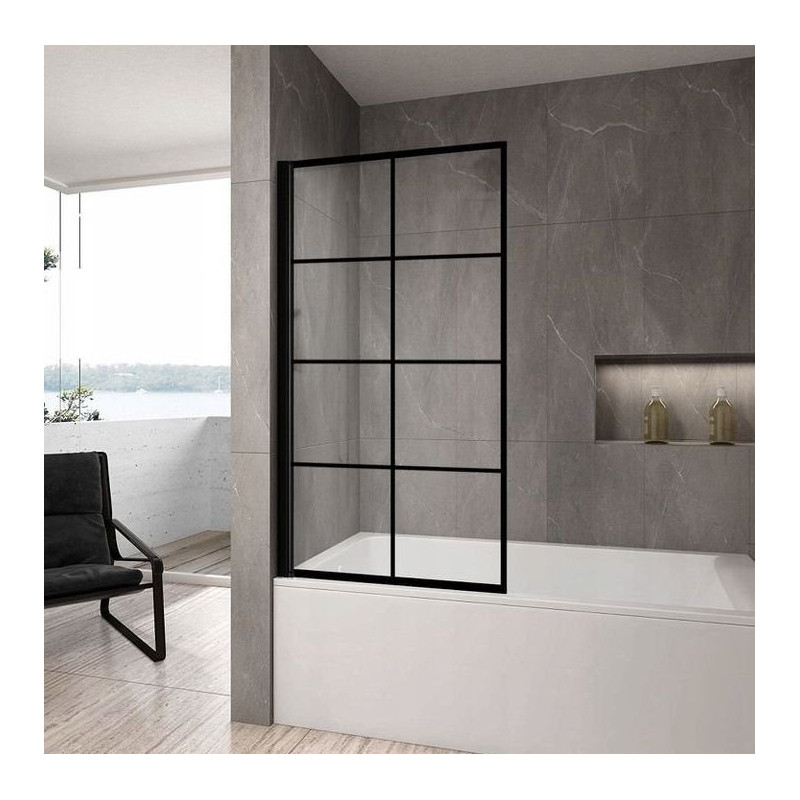 Czarny Parawan Nawanowy Lagos-1 80: Elegancja i Funkcjonalność w Twojej Łazience