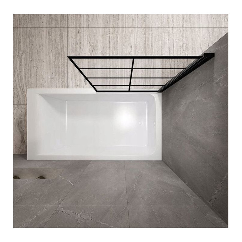 Czarny Parawan Nawanowy Lagos-1 80: Elegancja i Funkcjonalność w Twojej Łazience