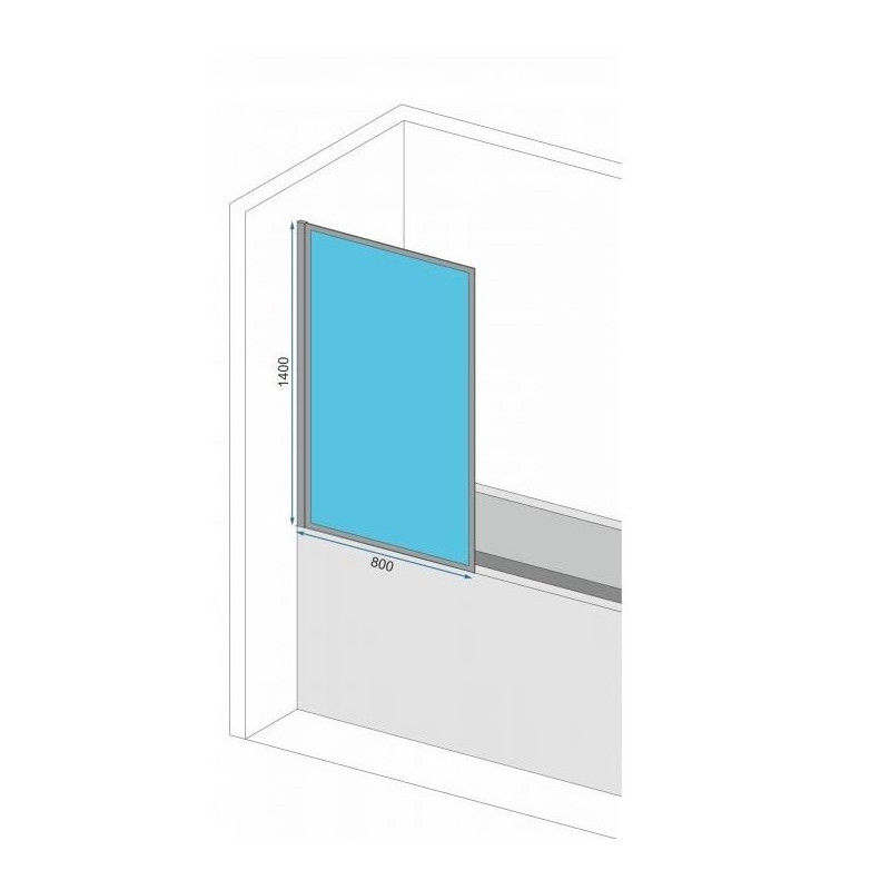 Czarny Parawan Nawanowy Lagos-1 80: Elegancja i Funkcjonalność w Twojej Łazience