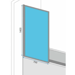 Parawan Prysznicowy GOLD ELEGANCE 80 - Luksusowe Wykończenie Łazienki