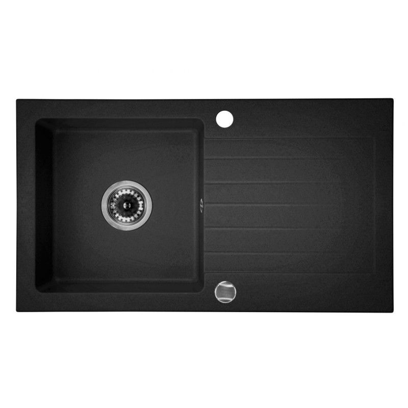 Nowoczesny Zlewozmywak ZORBA 1-komorowy z funkcjonalnym ociekaczem