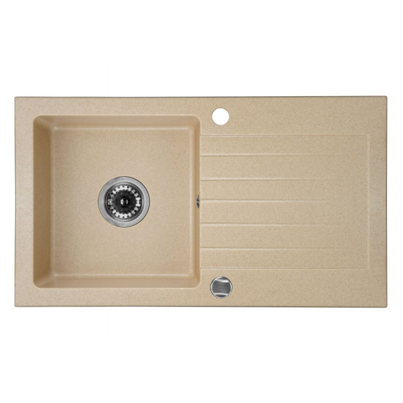 Nowoczesny Zlewozmywak ZORBA 1-komorowy z Praktycznym Ociekaczem - Styl i Funkcjonalność