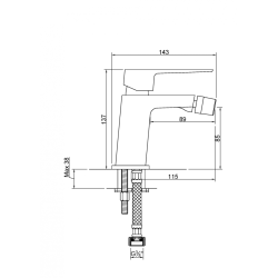 Ekskluzywna Bateria Bidetowa Paros - Chromowany Design BB-09-001
