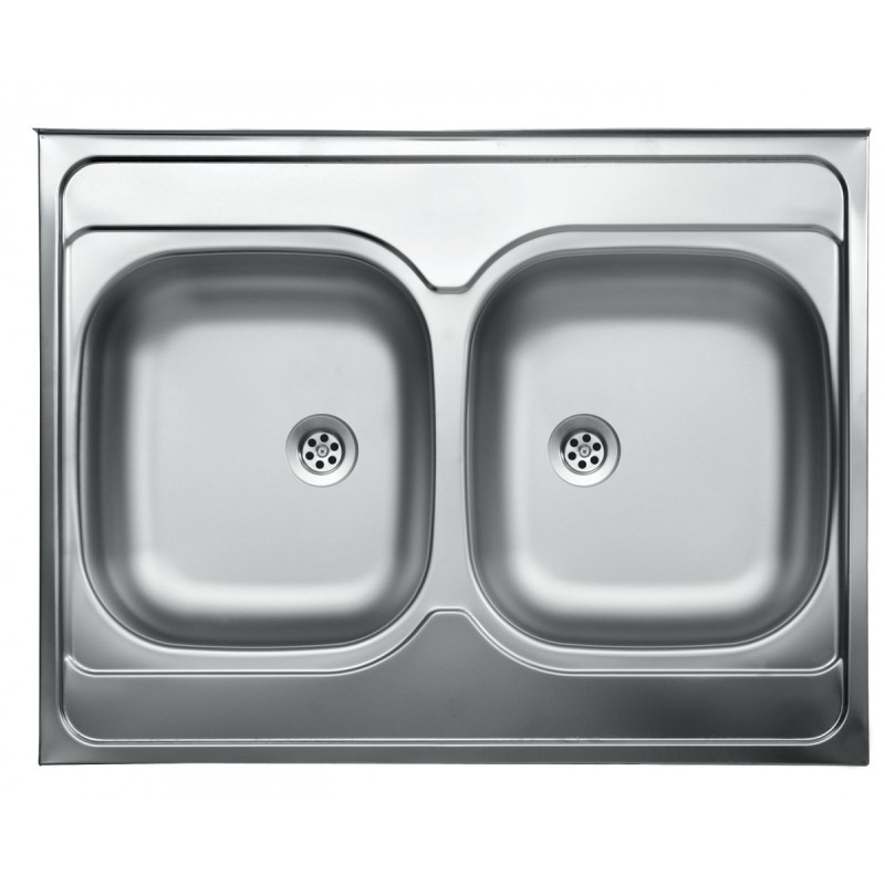 Dwukomorowy Zlewozmywak Inox 60x80 z Syfonem - Funkcjonalność i Elegancja w Twojej Kuchni!