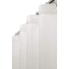 Uniwersalna Zasłona Prysznicowa 180cm - 12 Oczek, Matowa Biel, Łatwy Montaż