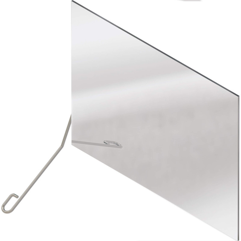 Lustro Łazienkowe Odchylane 45x60cm ze Stali Nierdzewnej z Zestawem Montażowym - 5 Lat Gwarancji