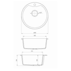 Elegancki Zlewozmywak Solis Fiesta: Nowoczesny Design, 1 Komora z Kołnierzem