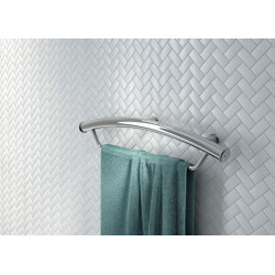 Stylowy uchwyt ścienny 2w1 na ręcznik, stalowy komfort dla Twojej łazienki