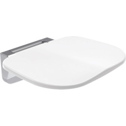 Składane Siedzisko Ścienne ComfortLine Bianco-Chrom, Solidność i Styl w Twojej Łazience