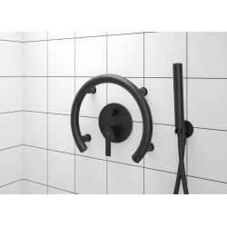 Uniwersalny Uchwyt Ścienny Podkowa 2w1 - Elegancki Matowy Nero, Wytrzymałość do 150kg