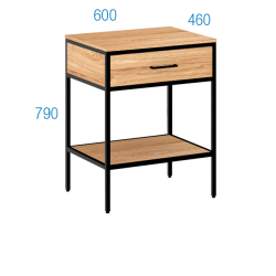 Ekskluzywny Zestaw Loft MODUS: Szafka 60 cm & Umywalka z Baterią i Ozdobnym Syfonem