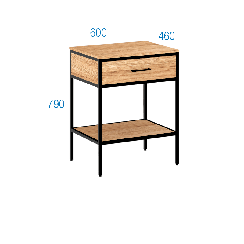 Ekskluzywny Zestaw Loft MODUS: Szafka 60 cm & Umywalka z Baterią i Ozdobnym Syfonem
