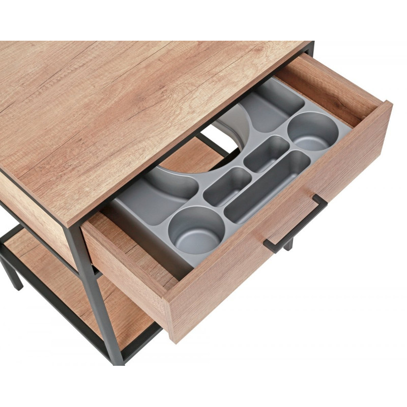 Ekskluzywny Zestaw Loft MODUS: Szafka 60 cm & Umywalka z Baterią i Ozdobnym Syfonem