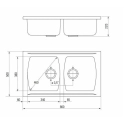 Nowoczesny Zlewozmywak Lusitano 2-komorowy - Styl i Funkcjonalność w Twojej Kuchni