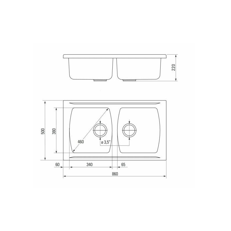 Nowoczesny Zlewozmywak Lusitano 2-komorowy - Styl i Funkcjonalność w Twojej Kuchni