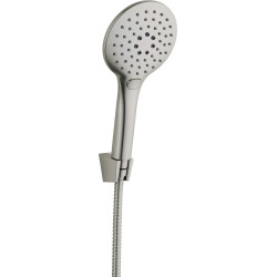 Prysznicowy Zestaw Komfortowy 3w1: Stalowy wąż, 3-funkcyjna słuchawka, montaż ścienny