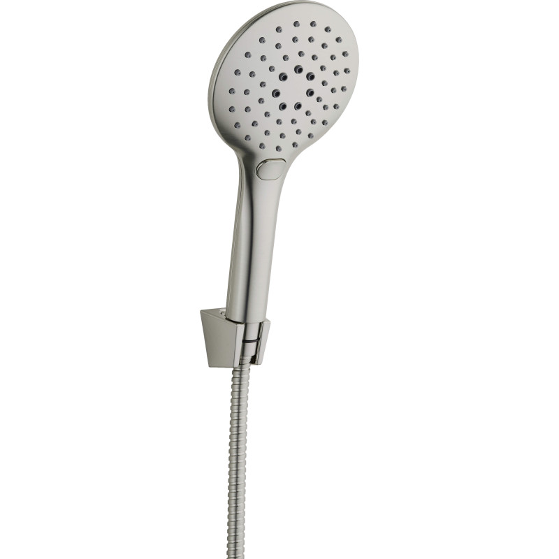 Prysznicowy Zestaw Komfortowy 3w1: Stalowy wąż, 3-funkcyjna słuchawka, montaż ścienny
