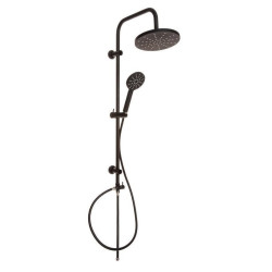 Zestaw Łazienkowy Siros: Bateria Czarna z Prysznicem i Deszczownicą
