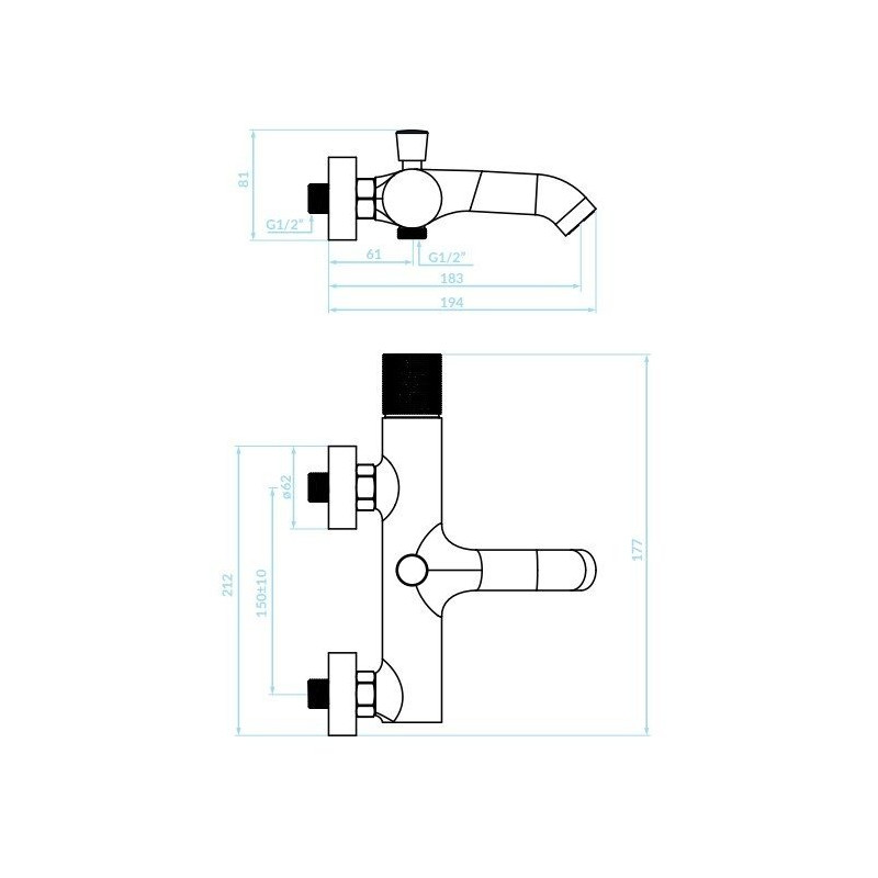 Elegancka Bateria Wannowa PEROS Chrom Jednouchwytowa z Gwarancją 5 lat