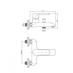 Zestaw Łazienkowy Siros: Bateria Czarna z Prysznicem i Deszczownicą
