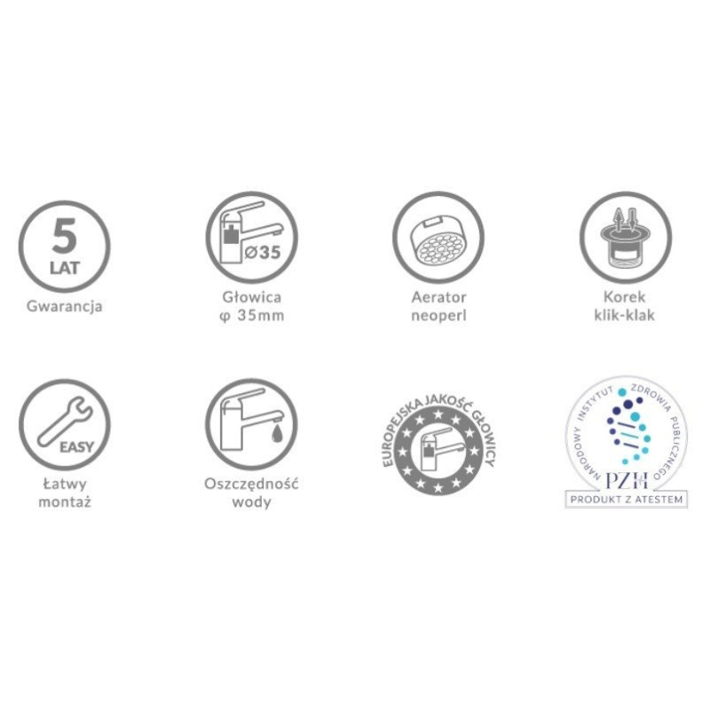 Kuchinox Peros bateria bidetowa stojąca chrom/czarna