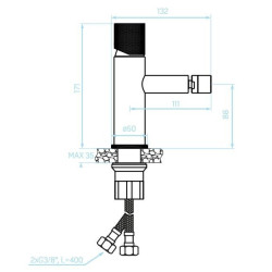 Elegancka bateria bidetowa Peros chrom z funkcją klik-klak - styl i oszczędność wody