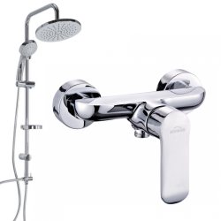 Luksusowy zestaw prysznicowy Siros chrom z deszczownicą dla Twojej łazienki