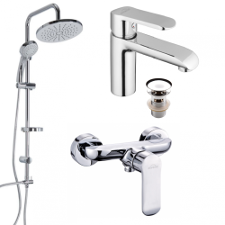 Zestaw Prysznicowy Siros Chrom z Deszczownicą – Elegancja i Funkcjonalność