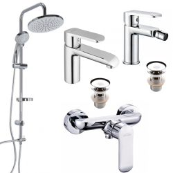 Uniwersalna Bateria 3w1 Siros Chrom z Deszczownicą - Nowoczesny Urok i Funkcjonalność!