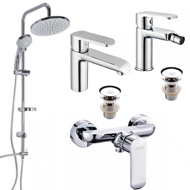 Uniwersalna Bateria 3w1 Siros Chrom z Deszczownicą - Nowoczesny Urok i Funkcjonalność!