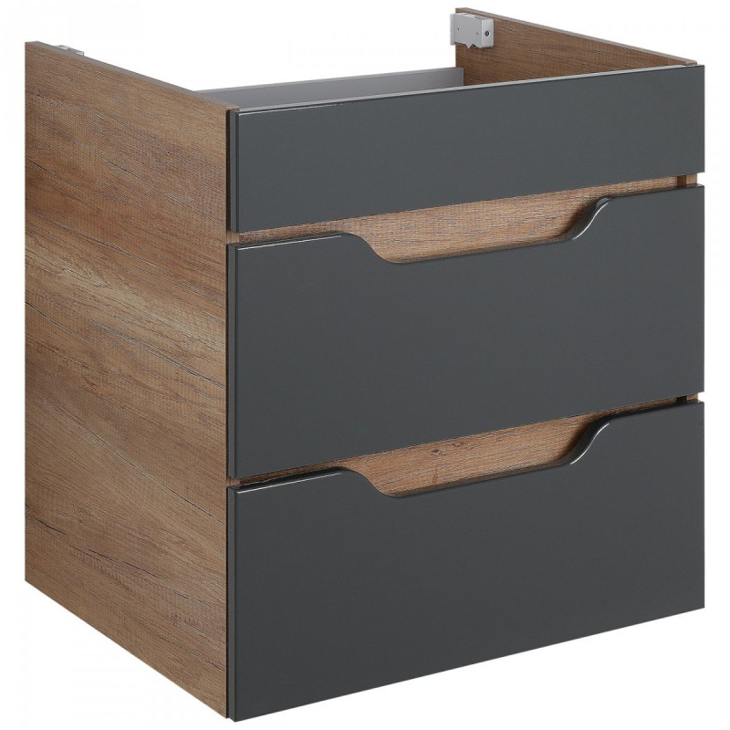 Elegancka Szafka INES 60 cm: Antracyt i Dąb Country, Twój Stylowy Dodatek!