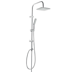 Luksusowy Zestaw Prysznicowy Dokos Exe Chrom/Biały - Model AU-19-001