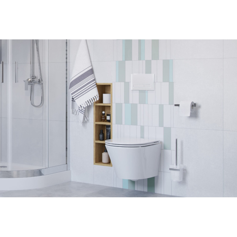 Gravio przycisk spłukujący do stelaża podtynkowego WC Flaro Expert, biały połysk