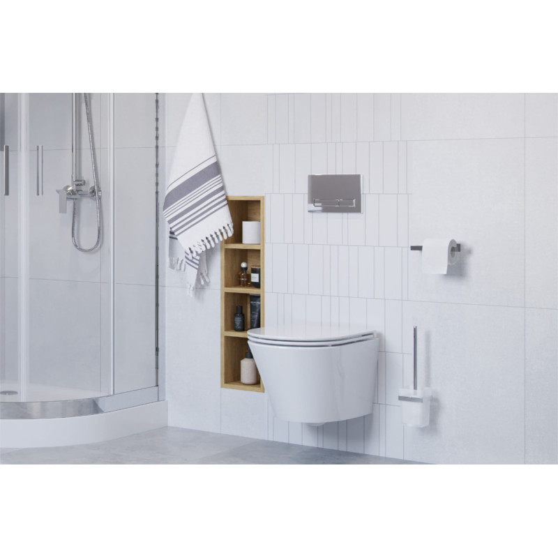 Gravio przycisk spłukujący do stelaża podtynkowego WC Flaro Expert, chrom