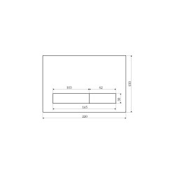 Gravio przycisk spłukujący do stelaża podtynkowego WC Flaro Expert, chrom