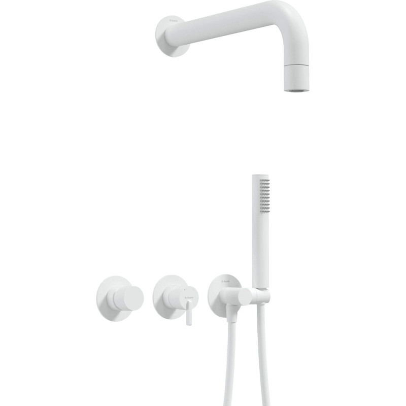 Zestaw Prysznicowy Podtynkowy Z Relaksującym Deszczem i Stylową Baterią Jednouchwytową