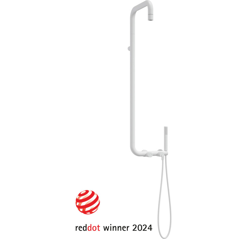 Elegancka Deszczownica Bianco z Mieszaczową Baterią - Kompletny Komfort Prysznicowy