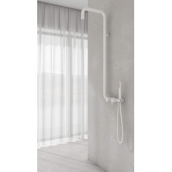 Elegancka Deszczownica Bianco z Mieszaczową Baterią - Kompletny Komfort Prysznicowy