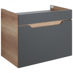 Elegancka szafka wisząca INES 80 cm - antracyt & dąb country, model AM-ICU-801-CY