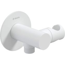 Przyłącze Łazienkowe Round Biały z Uchw. na Słuchawkę - Elegancja i Niezawodność