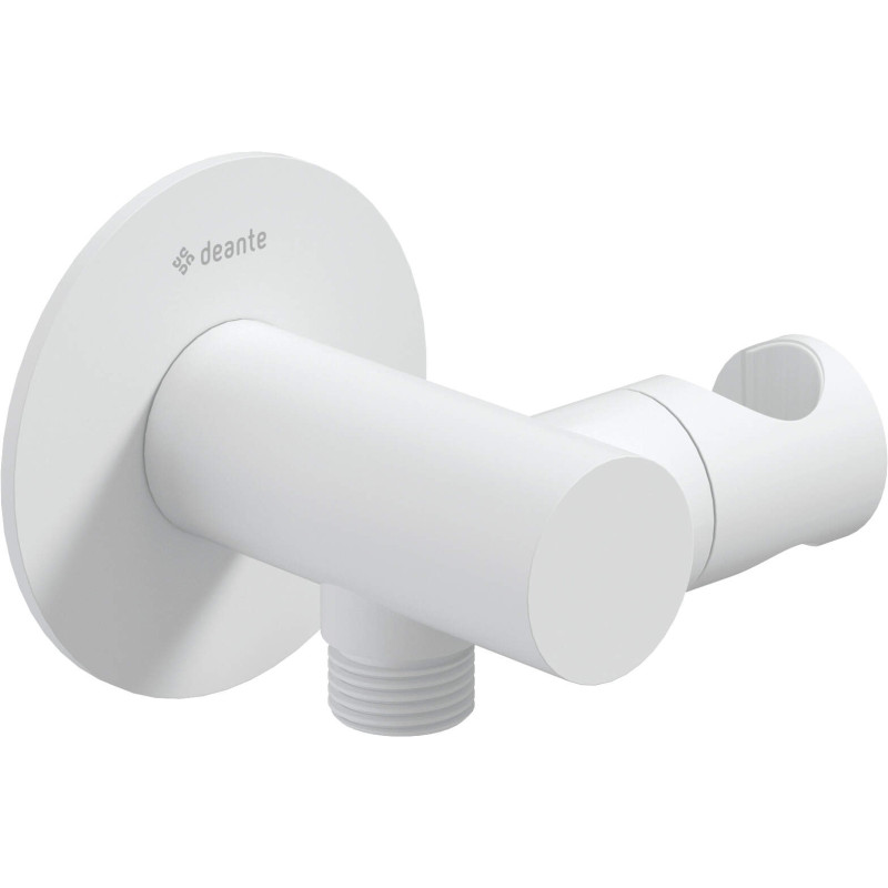 Przyłącze Łazienkowe Round Biały z Uchw. na Słuchawkę - Elegancja i Niezawodność