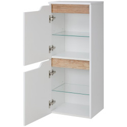 Nowoczesny Półsłupek Wiszący INES Biały - Styl i Elegancja w Twojej Łazience