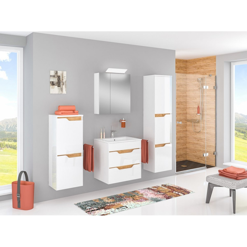 Elegancka Szafka Wisząca INES 80 cm Biała - Stylowy Akcent do Twojej Kuchni!