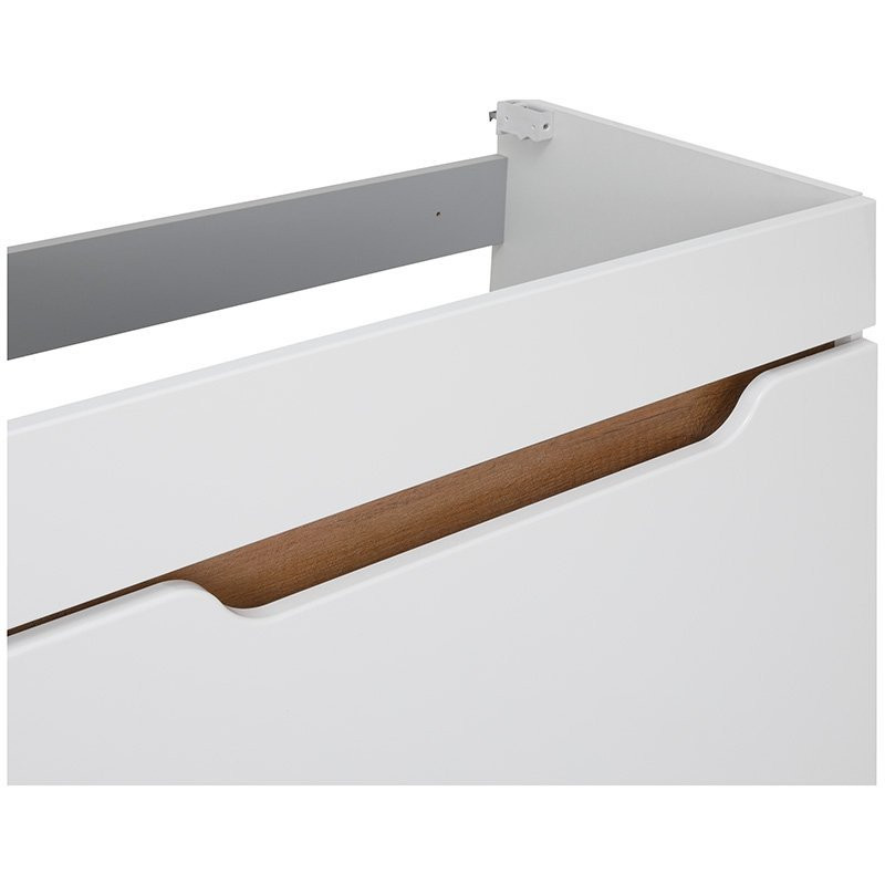 Elegancka Szafka Wisząca INES 80 cm - Biała i Dąb Country, Stylowa Dekoracja Twojego Wnętrza