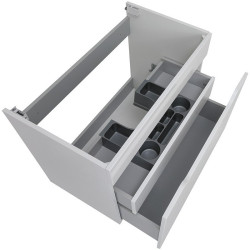 Elegancka Szafka Wisząca INES 80 cm - Biała i Dąb Country, Stylowa Dekoracja Twojego Wnętrza