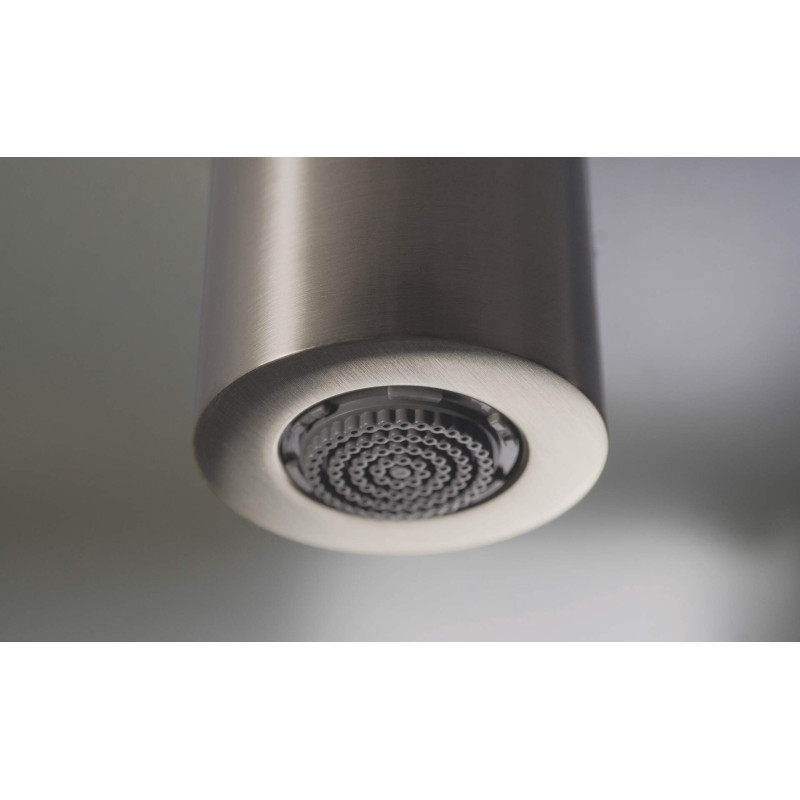 Deszczowy luksus: Jednofunkcyjna głowica prysznicowa z mosiądzu, okrągła, stalowe wykończenie