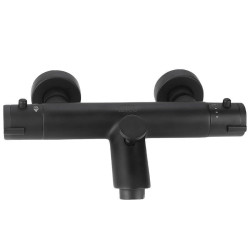 Laveo Termico bateria wannowa ścienna termostatyczna czarna