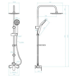 Kuchinox Intra kolumna natryskowa czarna