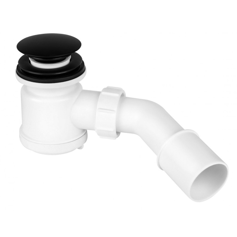 Nowoczesny Syfon Click-Clack fi50 Czarny – Elegancja i Funkcjonalność dla Twojego Brodzika!